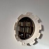 Contemporary French ceramic mirror, "Gioielli" by Renzo Maar.