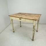 Early 20th century wooden work table or writing desk with original patina