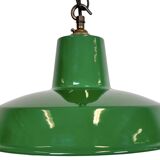 Industrial Green Enamel Factory Pendant Lamp , 1960s
