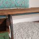 Old kindergarten bench wood and metal
