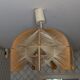 Vintage Scandinavian wood and raffia pendant chandelier