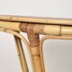 Old round rattan table, vintage from the 70s - 80s. Small table, or side table.