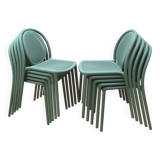Set of 10 Pedrali garden chairs