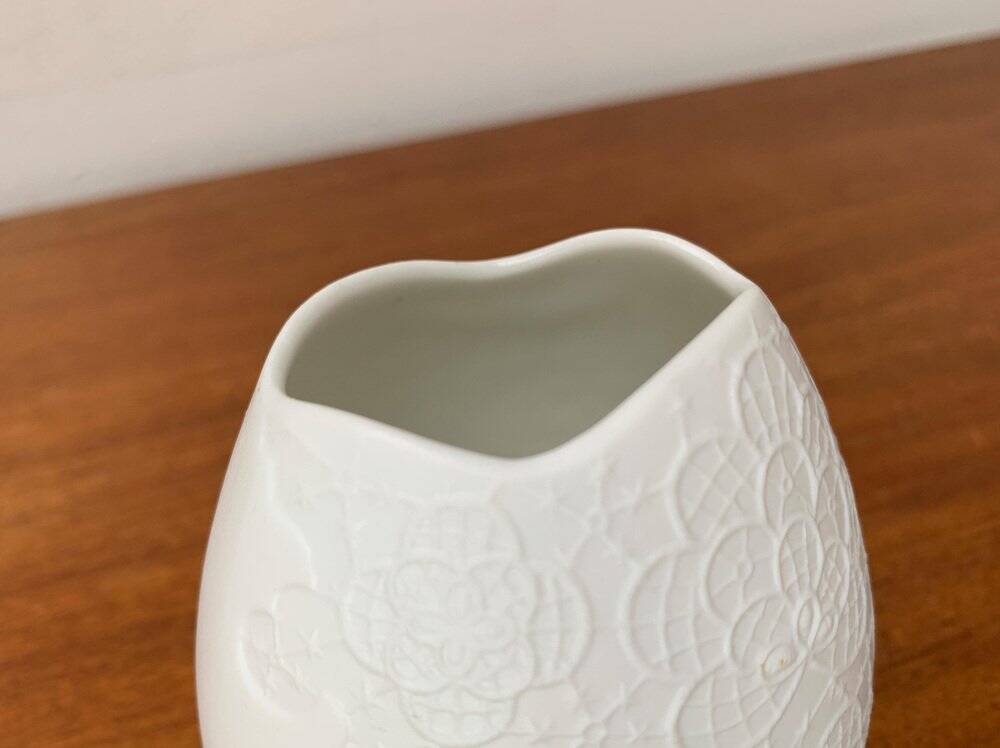 White porcelain vase by M. Frey for Kaiser, mid-century, 1960s.