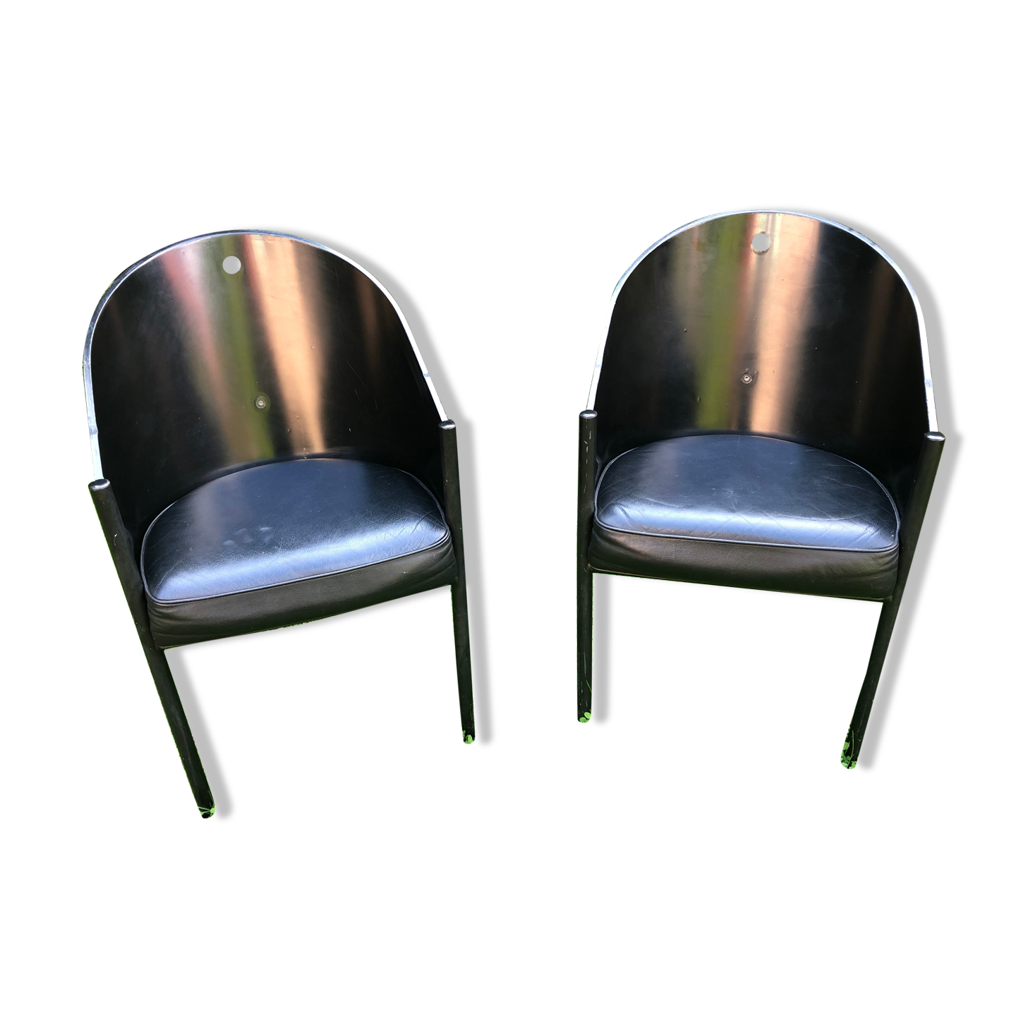 Pair of armchairs Costes signs Philippe Starck edition Aleph around 1980