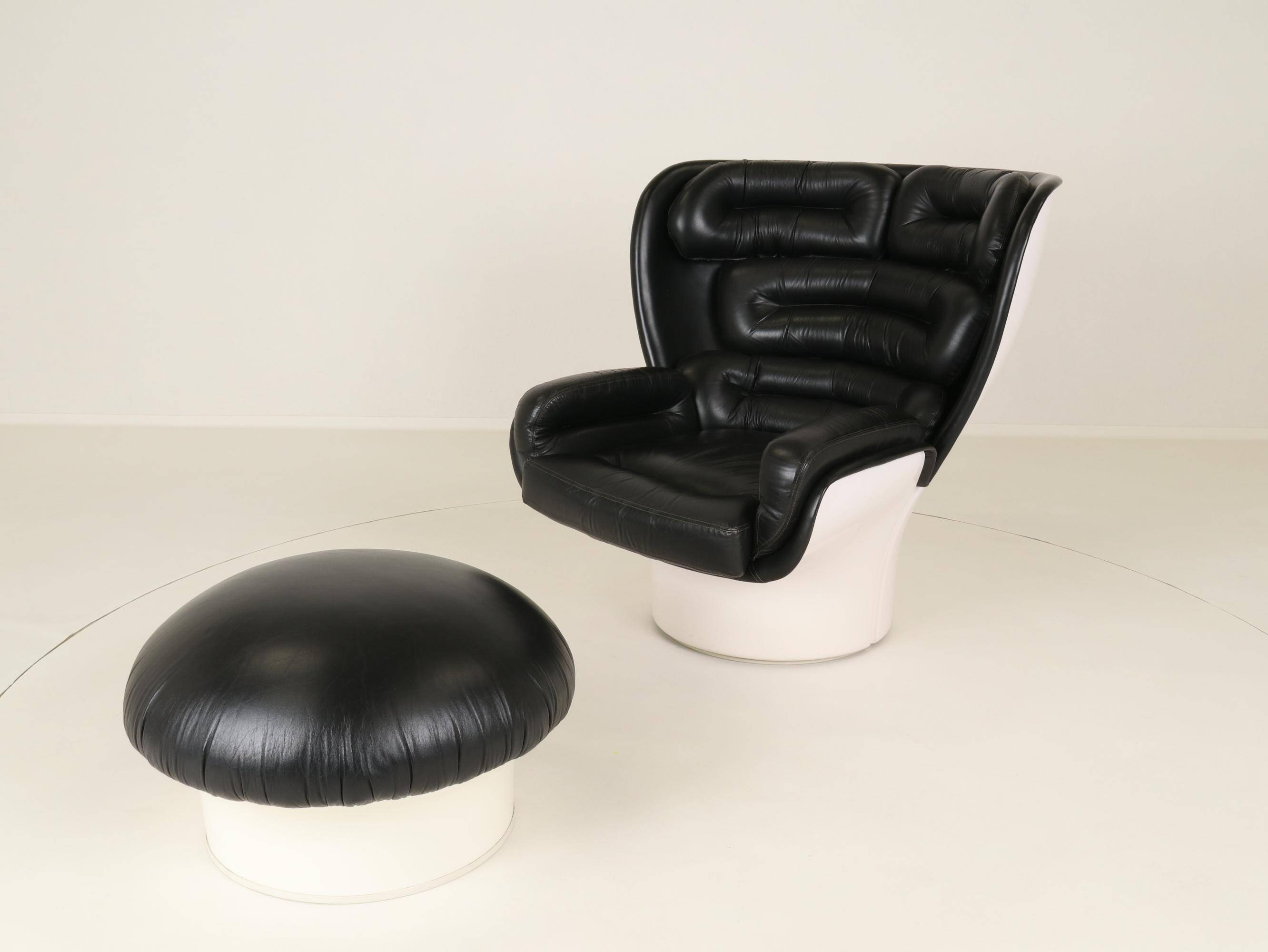 Elda Chair and Ottoman by Joe Colombo for Comfort, Italy, 1970s