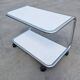 Tubular side table with 2 levels in Bauhaus style, tubular steel, 1970s.