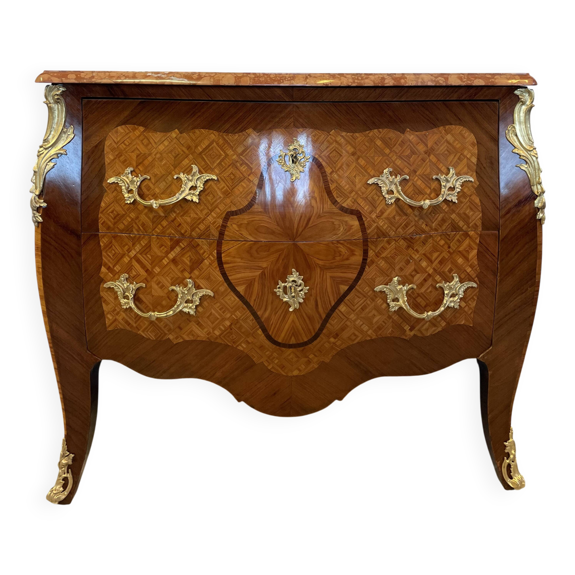 Louis XV chest of drawers in rosewood