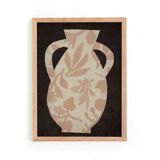 Painting on paper 30x40cm vase painting H822 signed Eawy