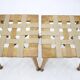 Pair of mid-century beech stools, Czechoslovakia, around 1950s