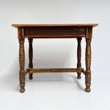 Brocante brown dining table, 1970's