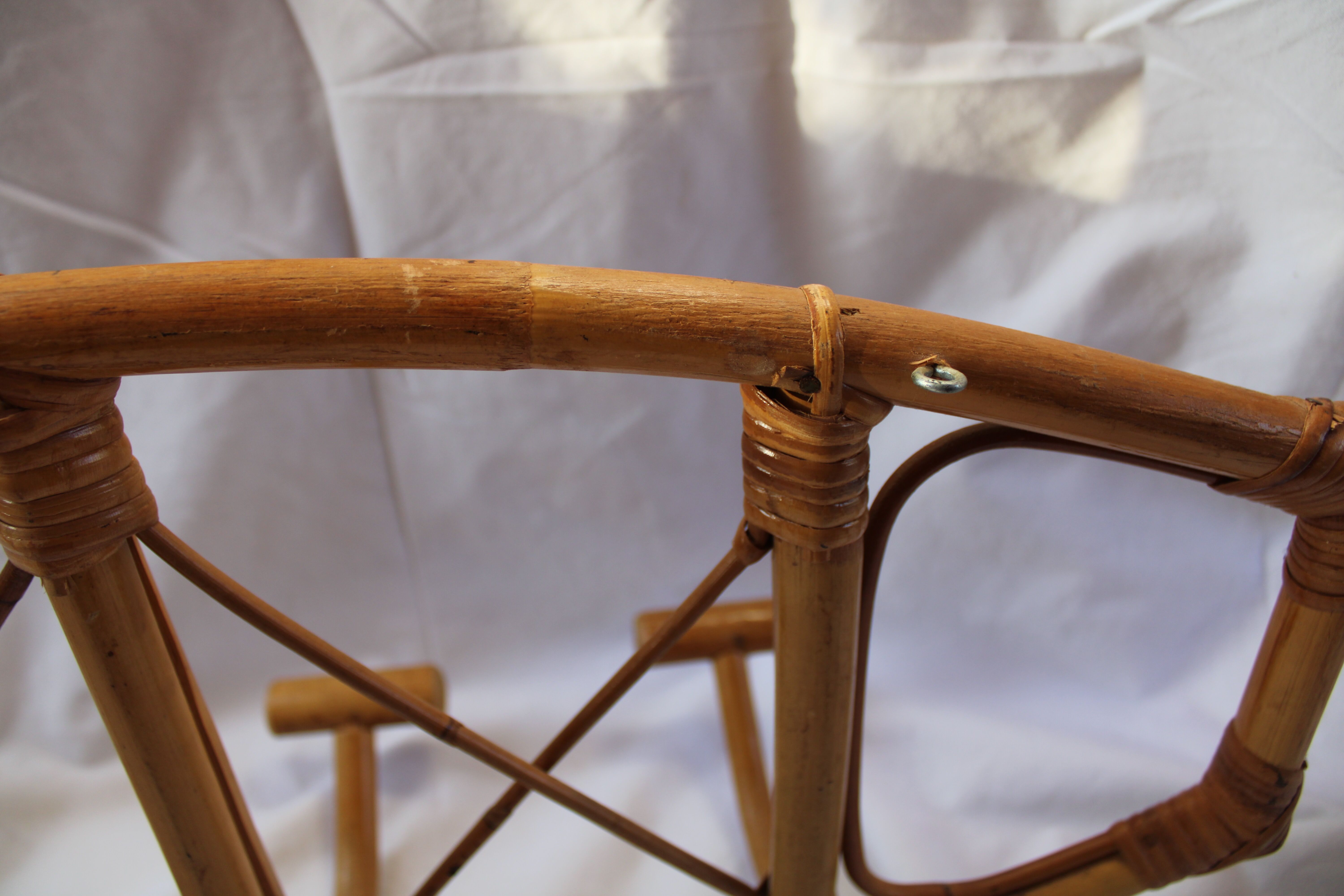 Door wall coats vintage rattan