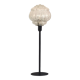 Vintage table lamp with bubbled glass globe