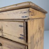 Rustic Primitive Natural Pine Small Apothecary Chest, 1940s