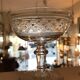 4 old glass champagne cups