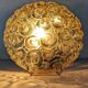 Amber glass bubble style ceiling light, France circa 1970.