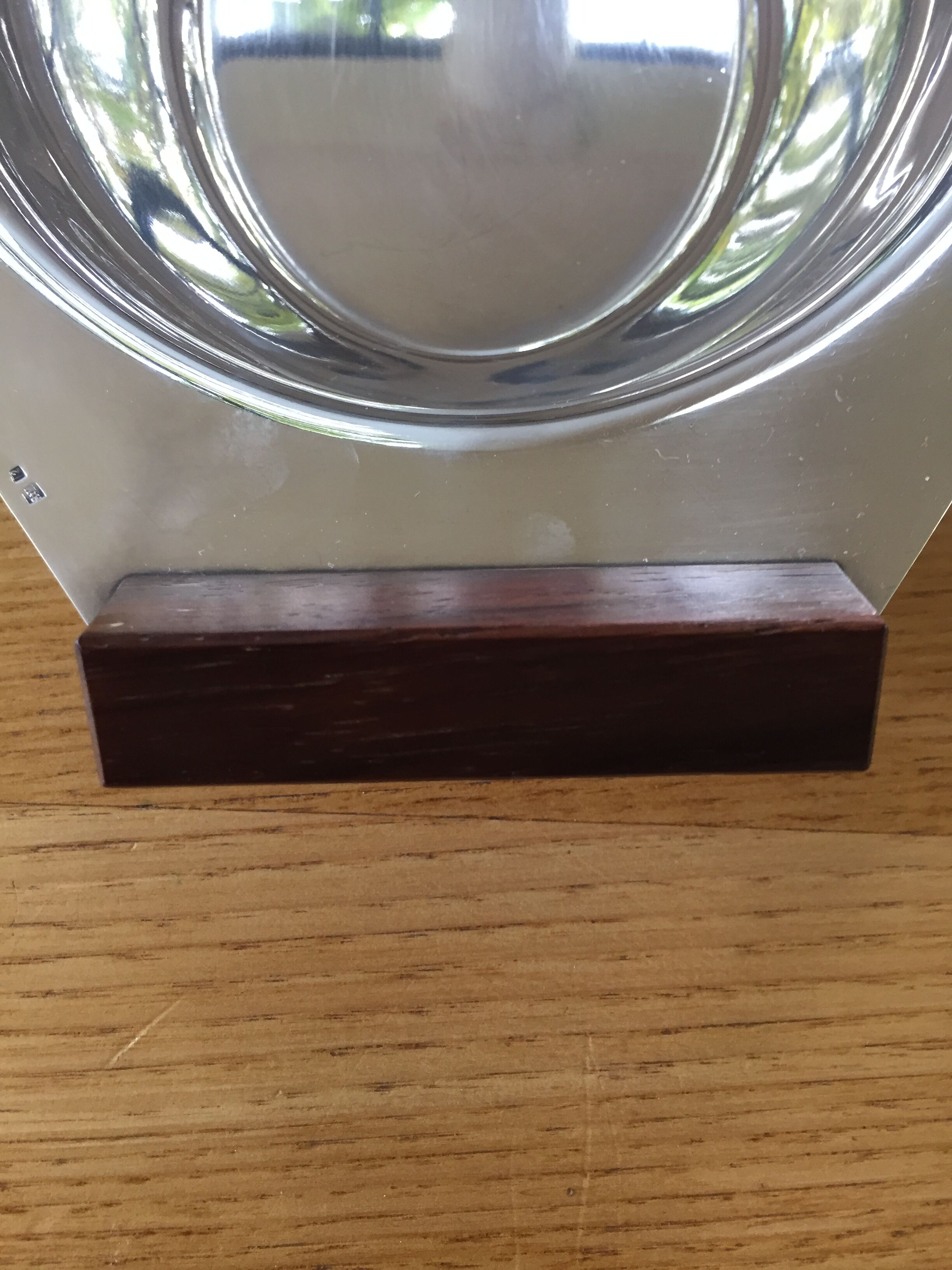 Silver metal plate signed Roux Marquiand