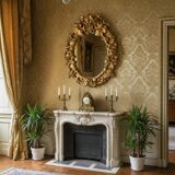 Louis XV rococo style gilded mirror, 130×100cm