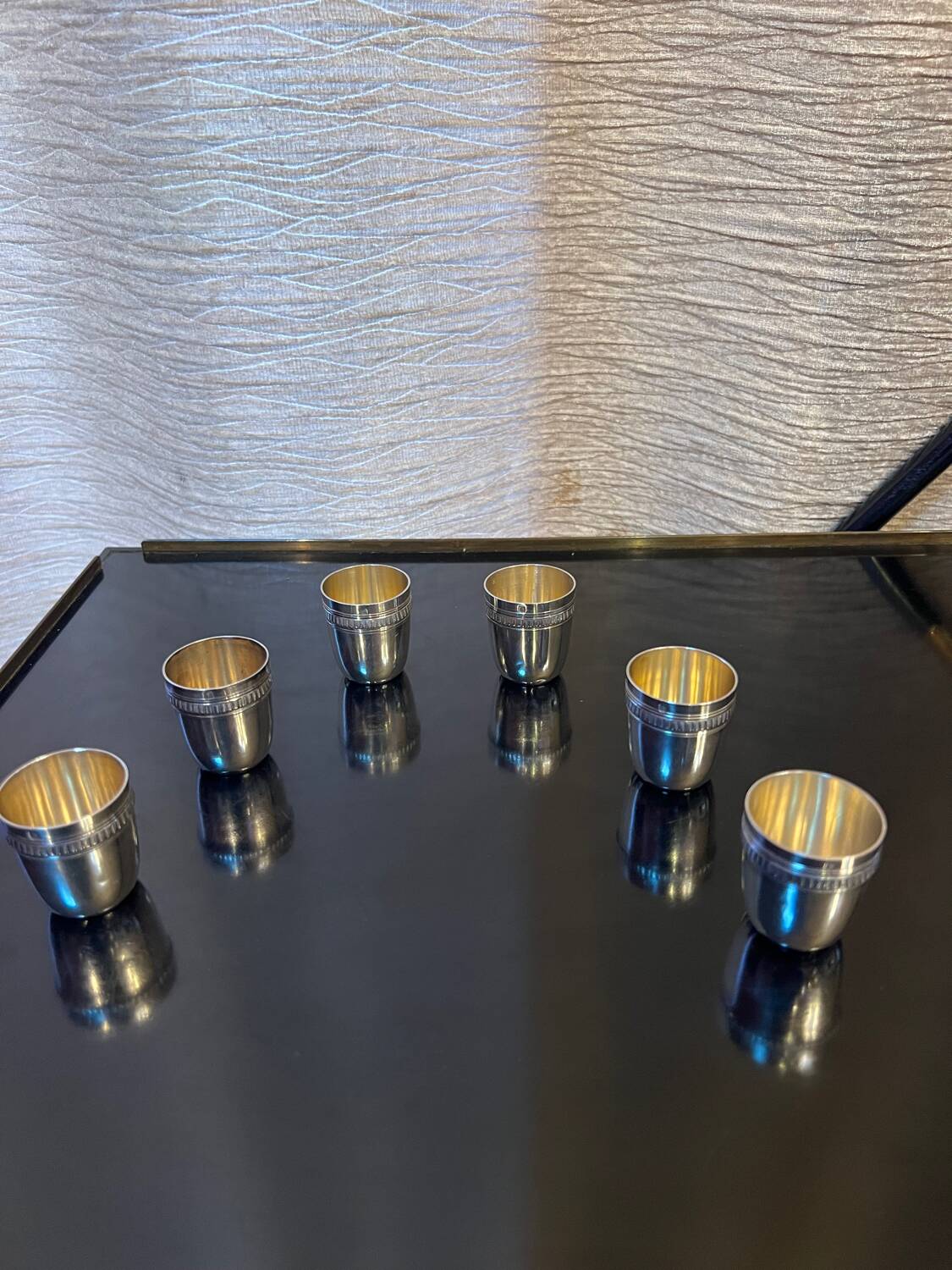 Solid silver liqueur set