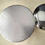 Box, covered pot in silver metal