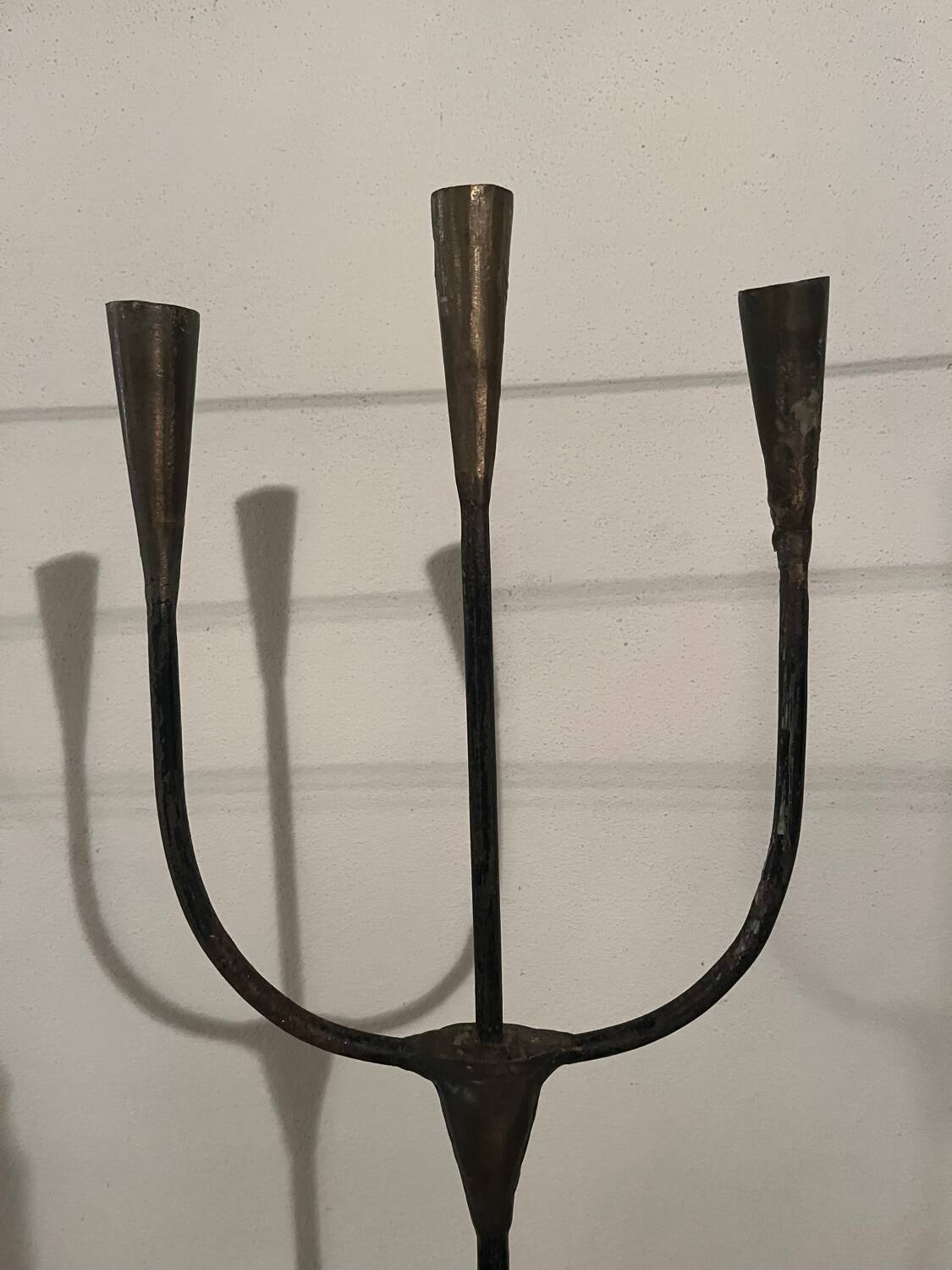 Wrought iron candlestick stand