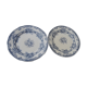 2 flat plates in Sarreguemines earthenware model Ceres XIX th diam 24.5 cm