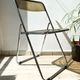 Folding chair chrome and plexi smoked 70s