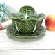 Bowl and plate in the shape of cabbage leaf, made in Portugal