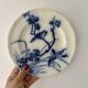 Set of 6 flat ironstone plates - Japanese Model 2 from Longwy