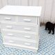 Commode blanche en rotin