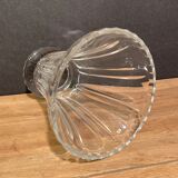 Vase on pedestal in cut crystal mid-twentieth century