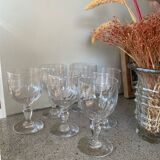 Set of 6 large Baccarat crystal wine glasses, balloon model