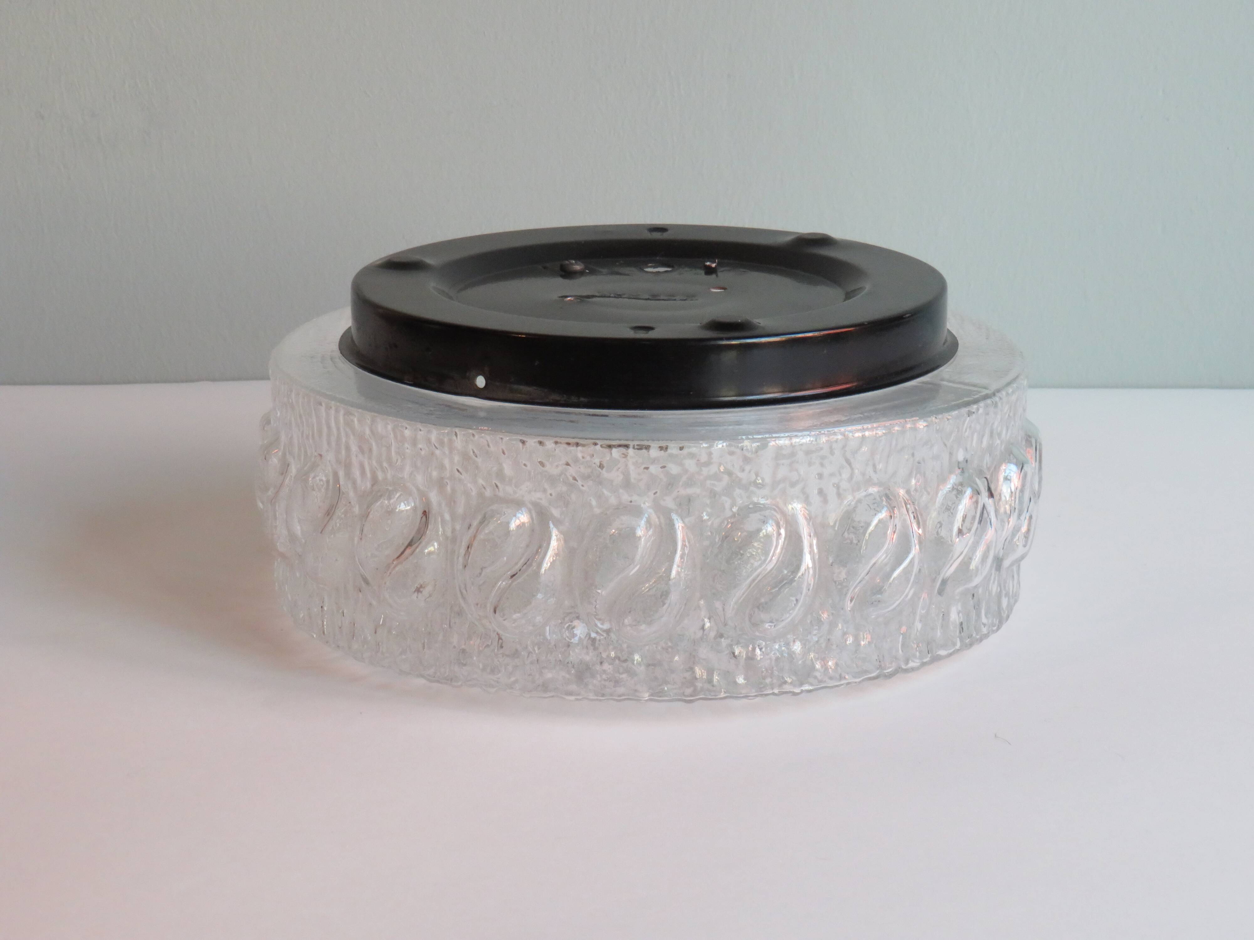 Glass ceiling light 1960 Germany