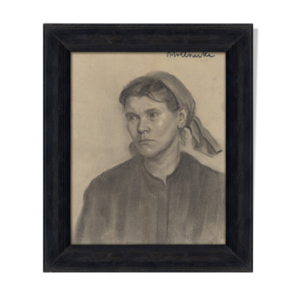 Portrait allemand, 1910, encadré, signé