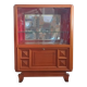 Art Deco display cabinet in walnut