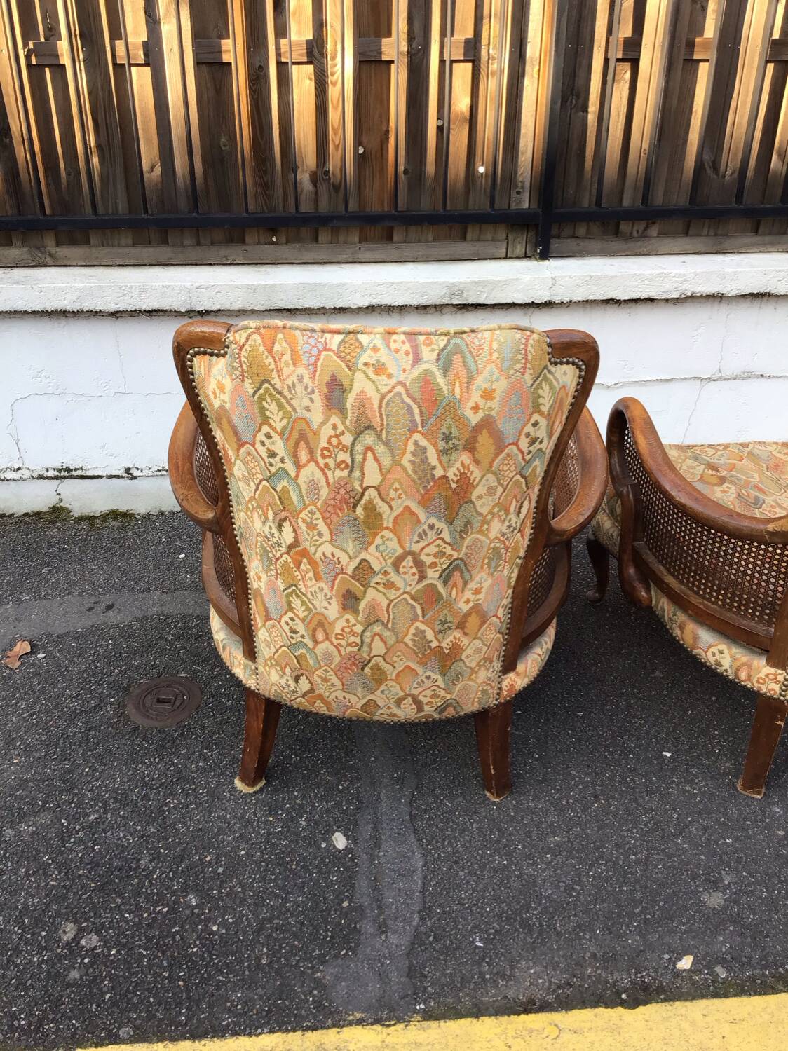 Pair of Chippendale armchairs