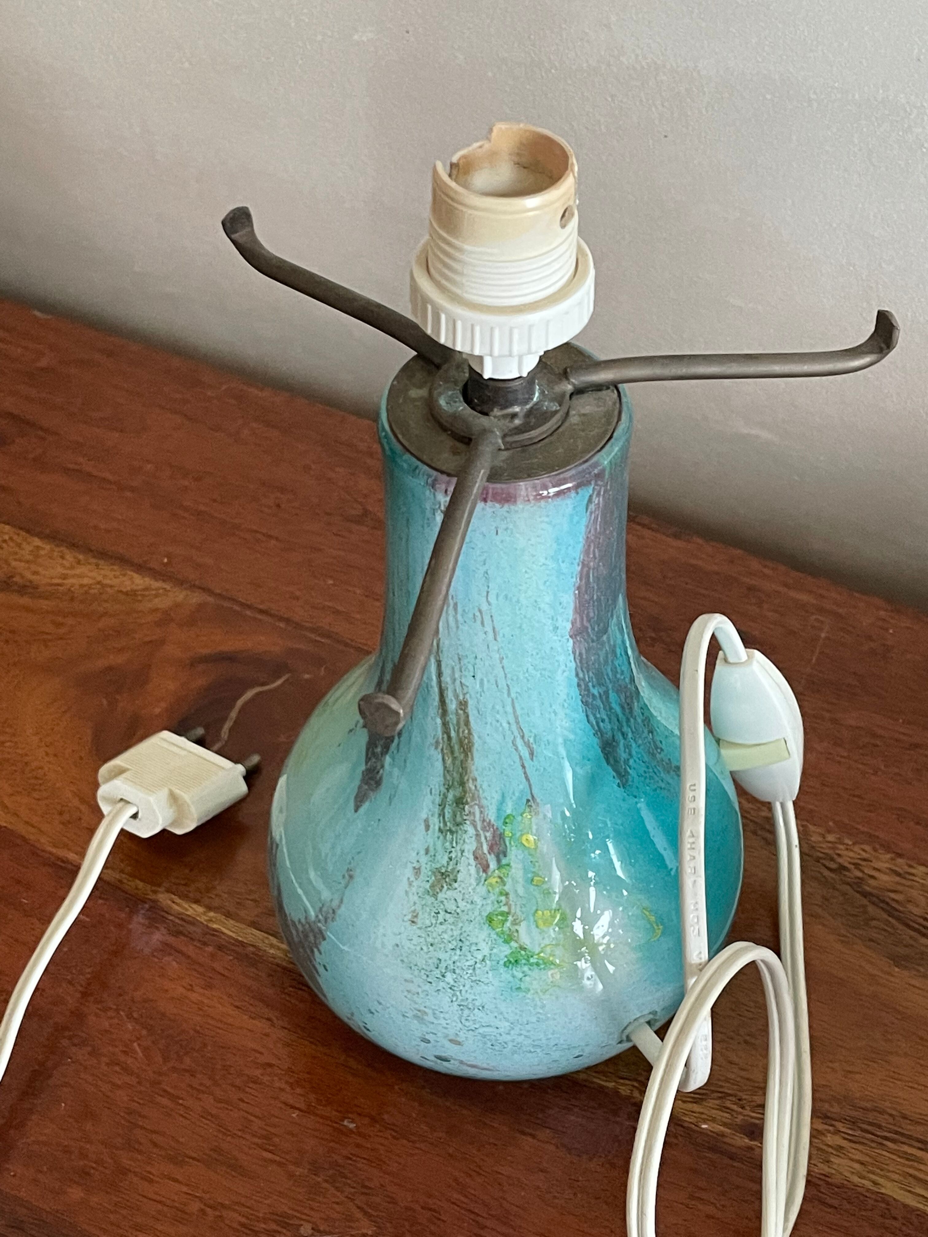 Lamp foot Georges Castellino blown glass
