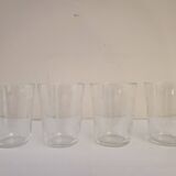 4 chiseled water glasses decoration arabesques and scrolls