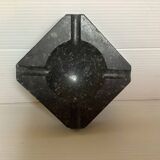 Square empty pocket ashtray in black marble