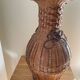 Vase en rotin vintage