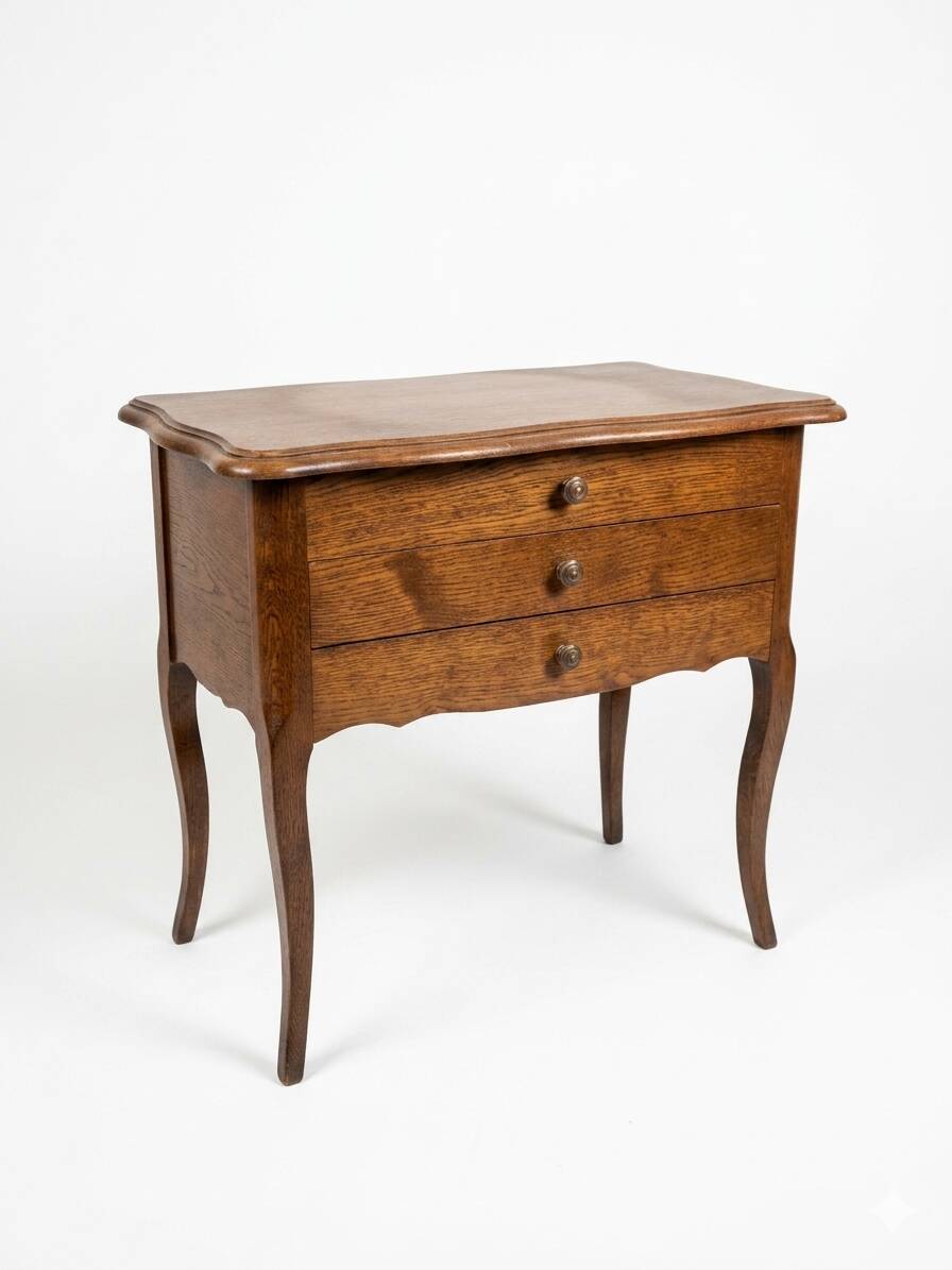 Oak bedside table in Louis XV style