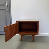 Vintage teak bedside table, circa 1970.