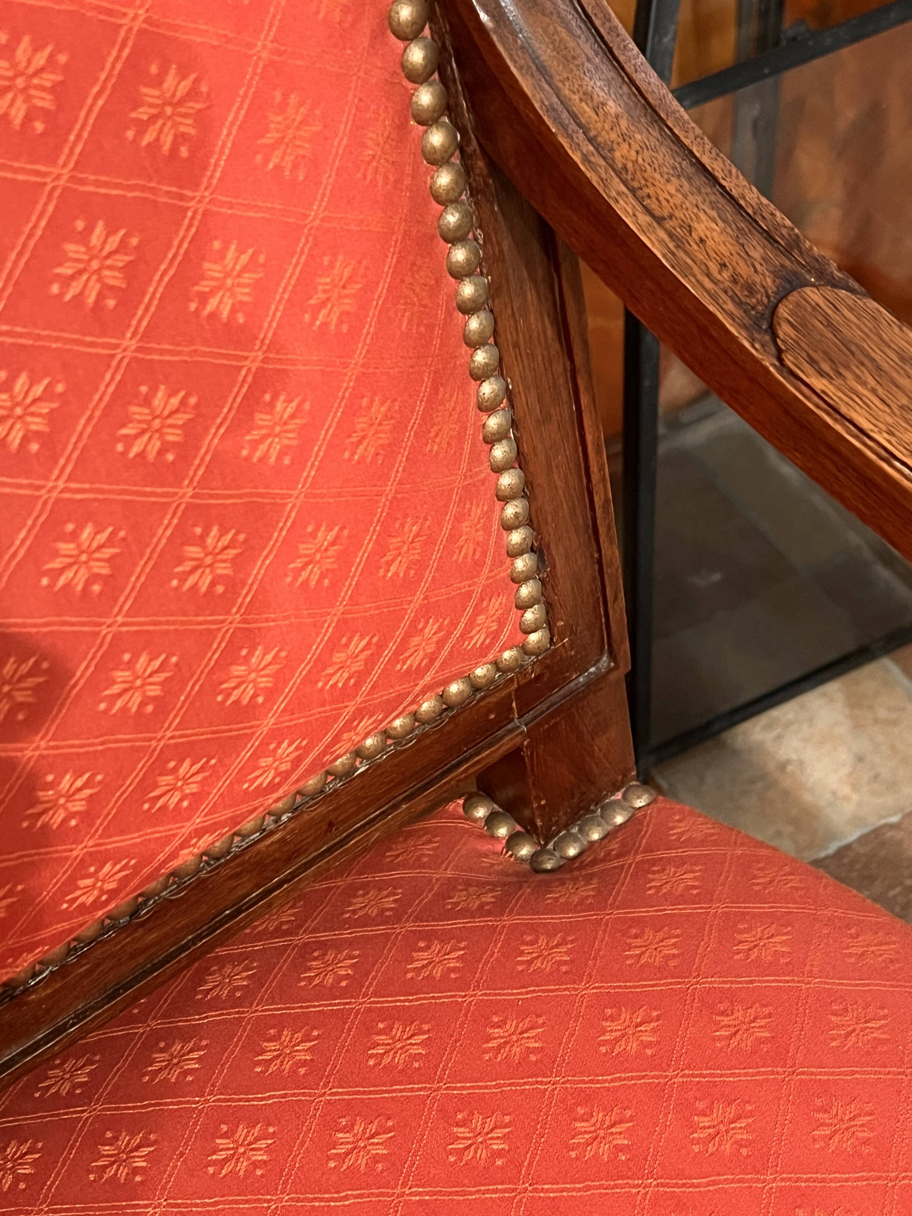 Empire lounge set: gondola bench with 4 legs + 6 matching armchairs