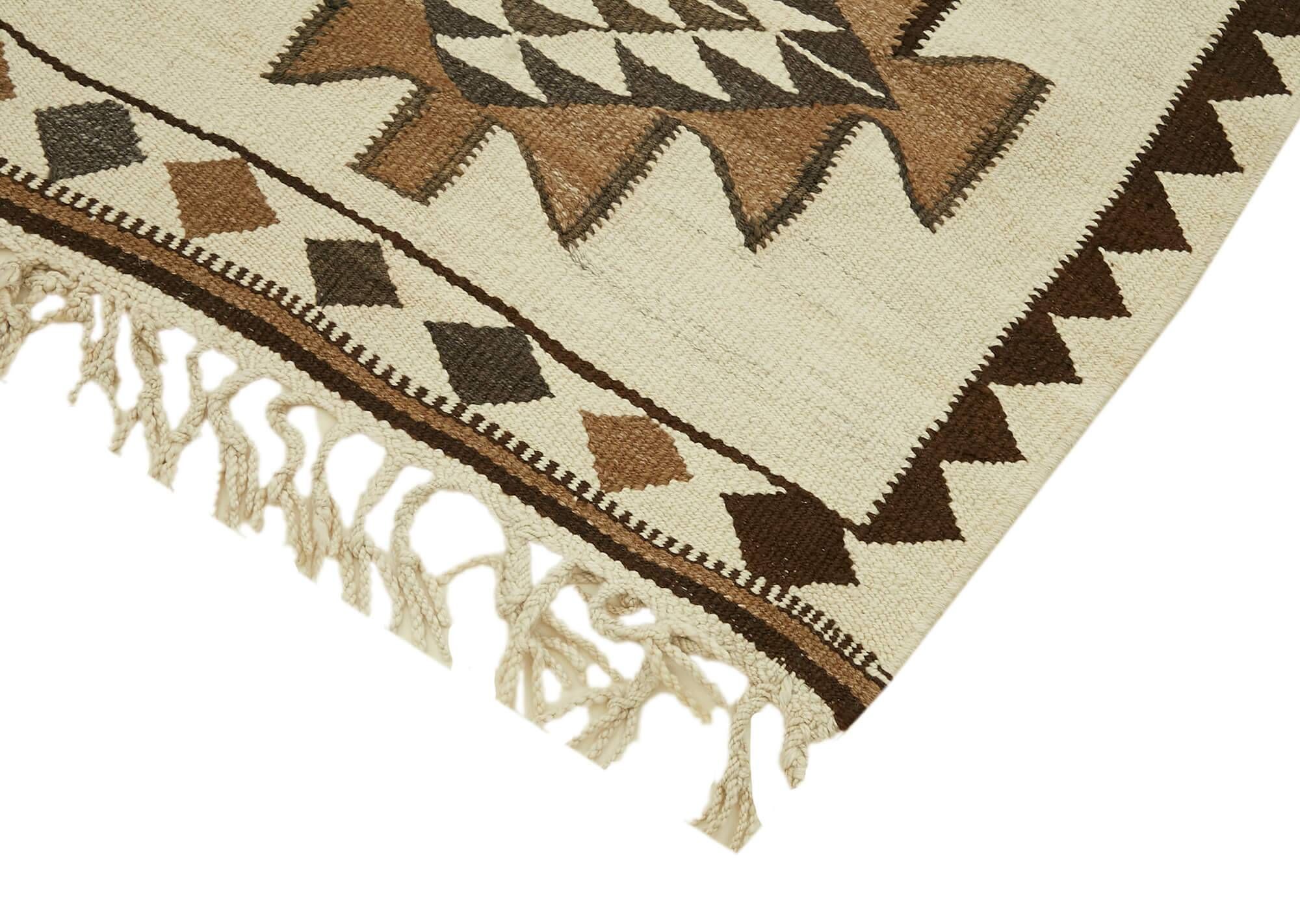 Turkish Handwoven Vintage Herki Kilim 100 cm x 363 cm