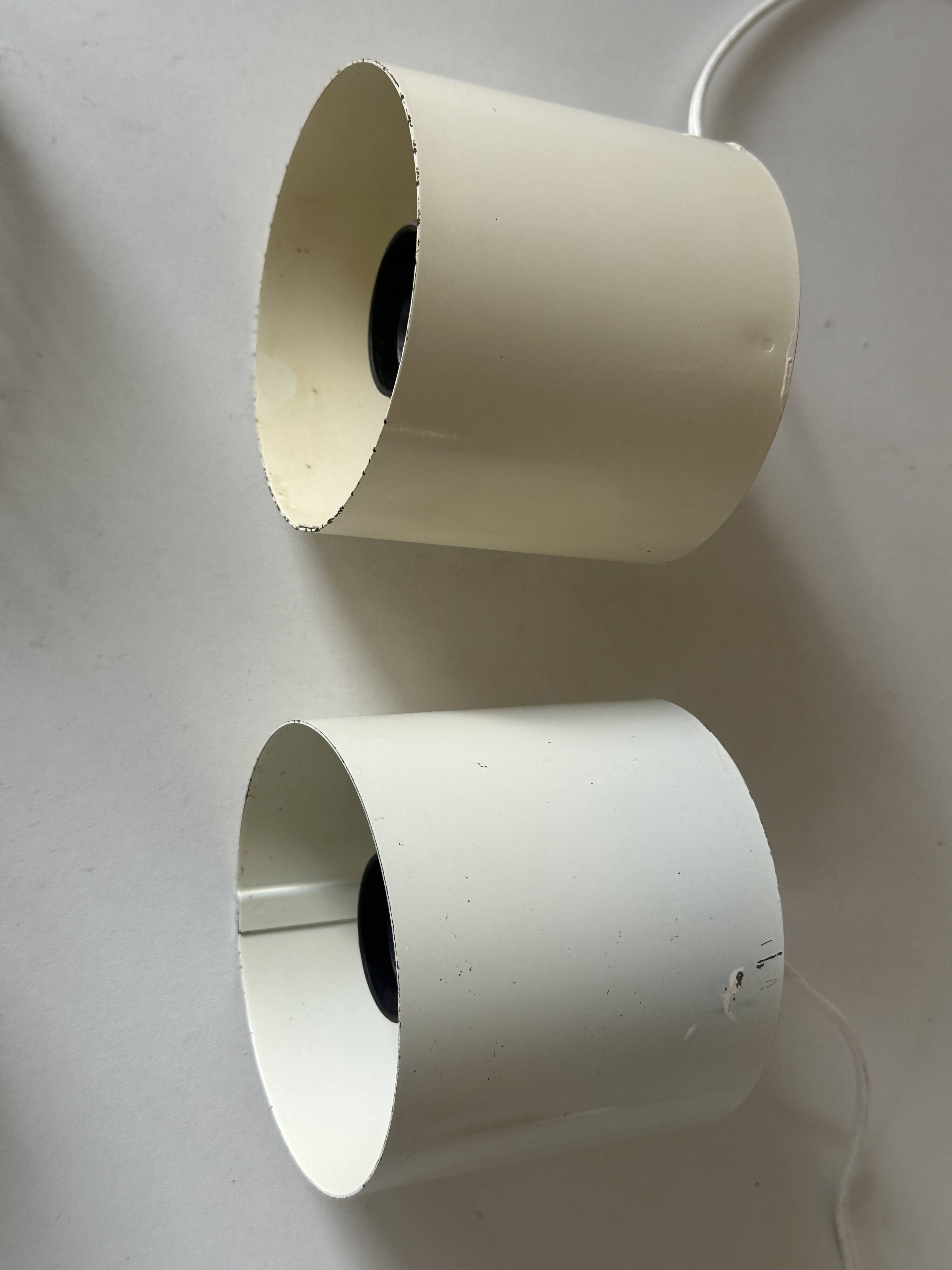 Pair of vintage design spring lamp wall lights from the 70s