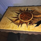 Vintage lava stone console signed Jean Jaffeux