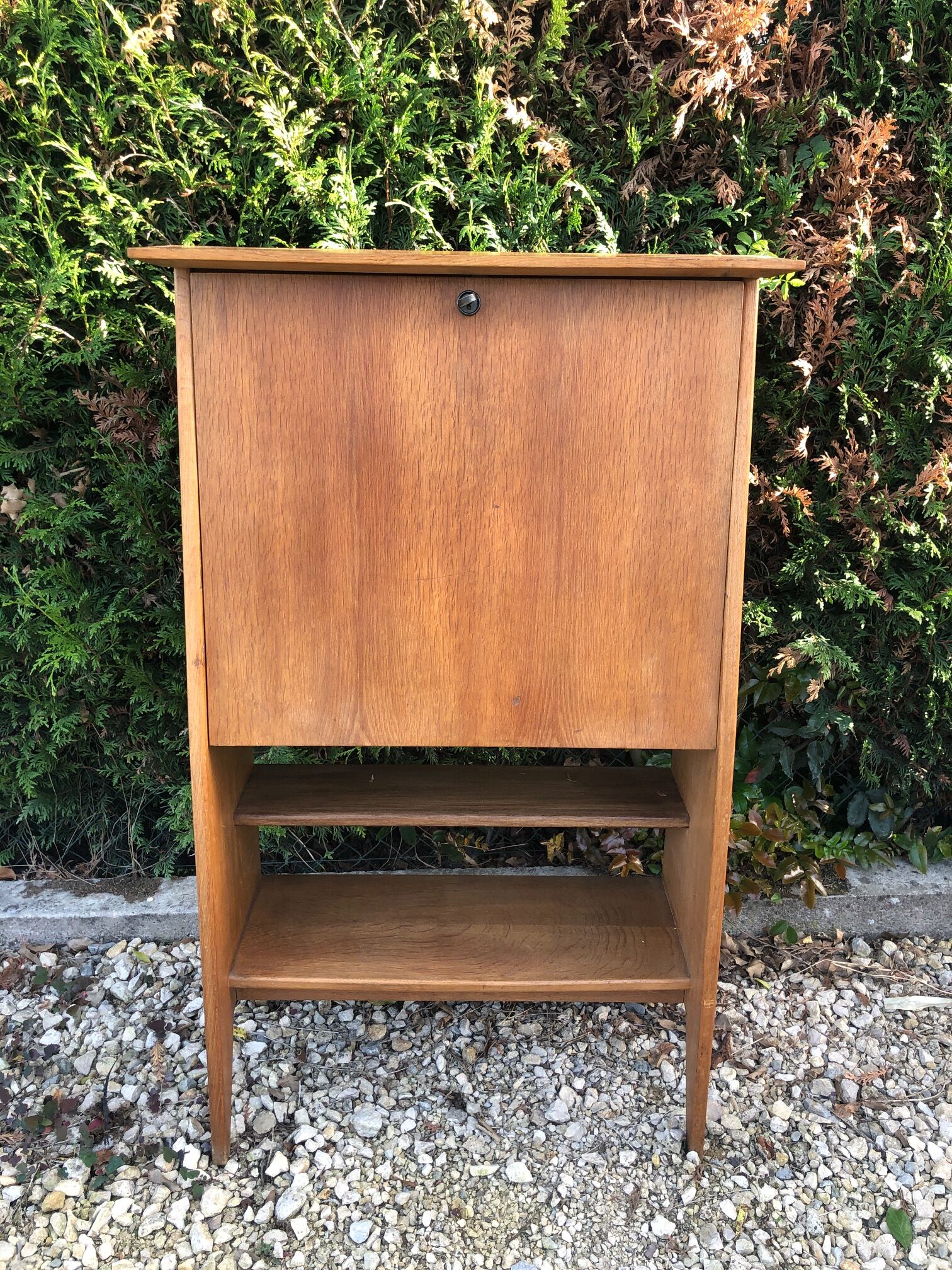 Oak writing desk by Roger Landault