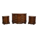 French Louis XV Style Walnut Marquetry Commode, 1950s