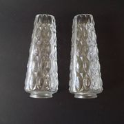Paire d'abat-jours en verre taillé vintage rétro pour lustres/appliques murales.