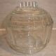 Sucrier de table en verre moulé transparent art déco